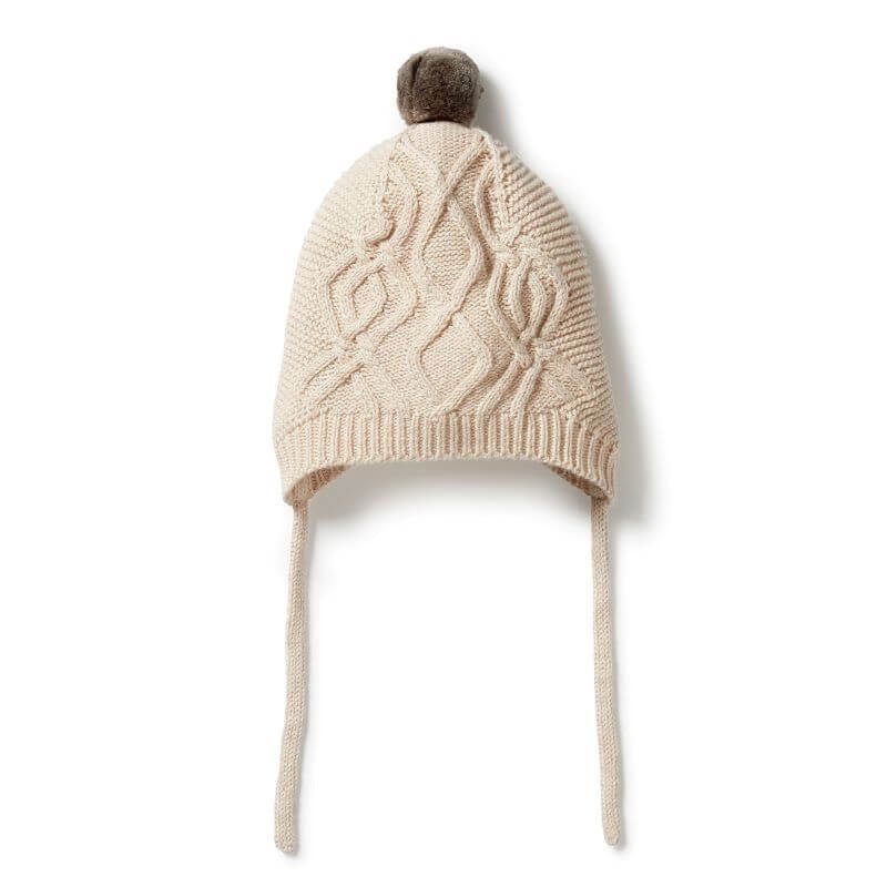 Wilson & Frenchy Knitted Bonnet - Oatmeal - kateinglishdesigns