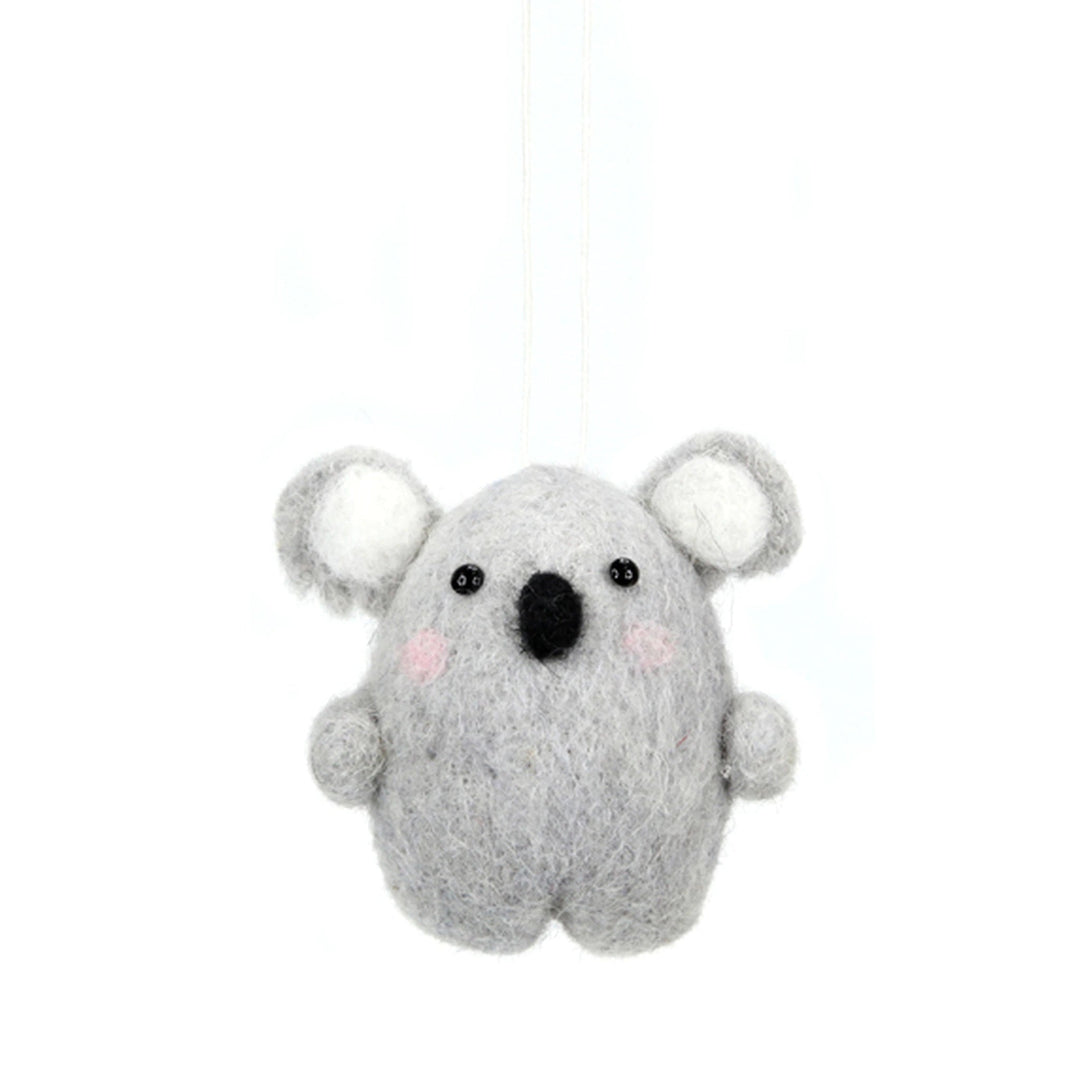 Wool Christmas Hanging Koala - kateinglishdesigns